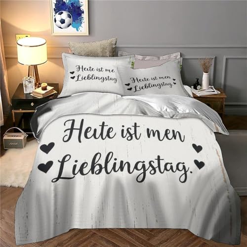 Housse de Couette 3D Impression Parure de Lit King Microfibre Allemand - 6