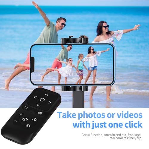 Wireless Camera Remote Control for iPhone, Control Phone Camera Shutter and Zoom, Control Scrolling Remote for Tiktok Videos, Page Turner for Kindle App, for iOS, Android, iPad (Black)