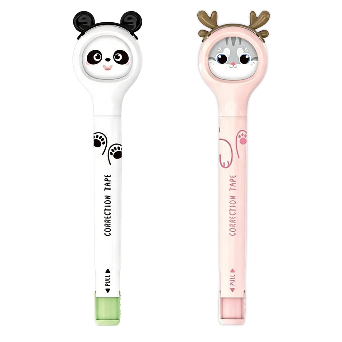 Correttore a Nastro Forma Penna 6M x 5MM Rullo di Correzione Kawaii Gatto per Ufficio