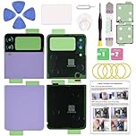 GREEN FUSION Compatible with Samsung Z Flip 3 Back Glass Cover Replacement, Galaxy Z Flip 3 SM-F711B/U/U1/W Back Glass with Pre-Installed Camera Lens, Toolkit & Instruction Guide, Lavender