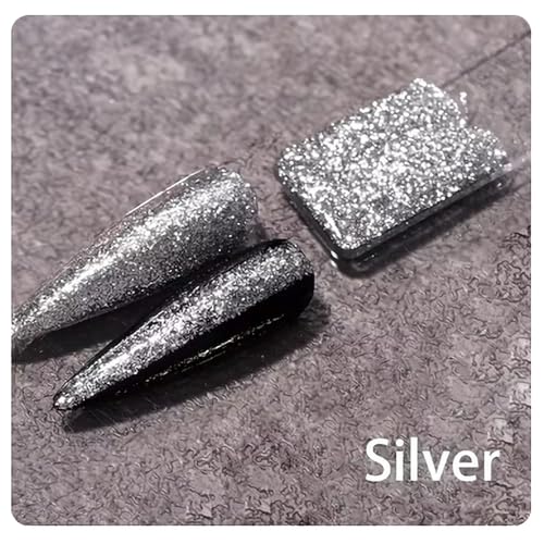 Kit de Esmalte Gel para Arte en Uñas 8mL Brillante Plata miniatura 4
