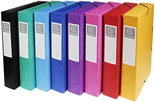 Exacompta Exabox (Manila Cardboard Spine Width 60 mm 50600E Archive Box DIN A4 (Random Color)