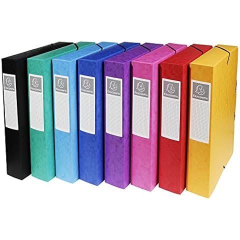 Exacompta Exabox File Box with Rubber Bands Cover