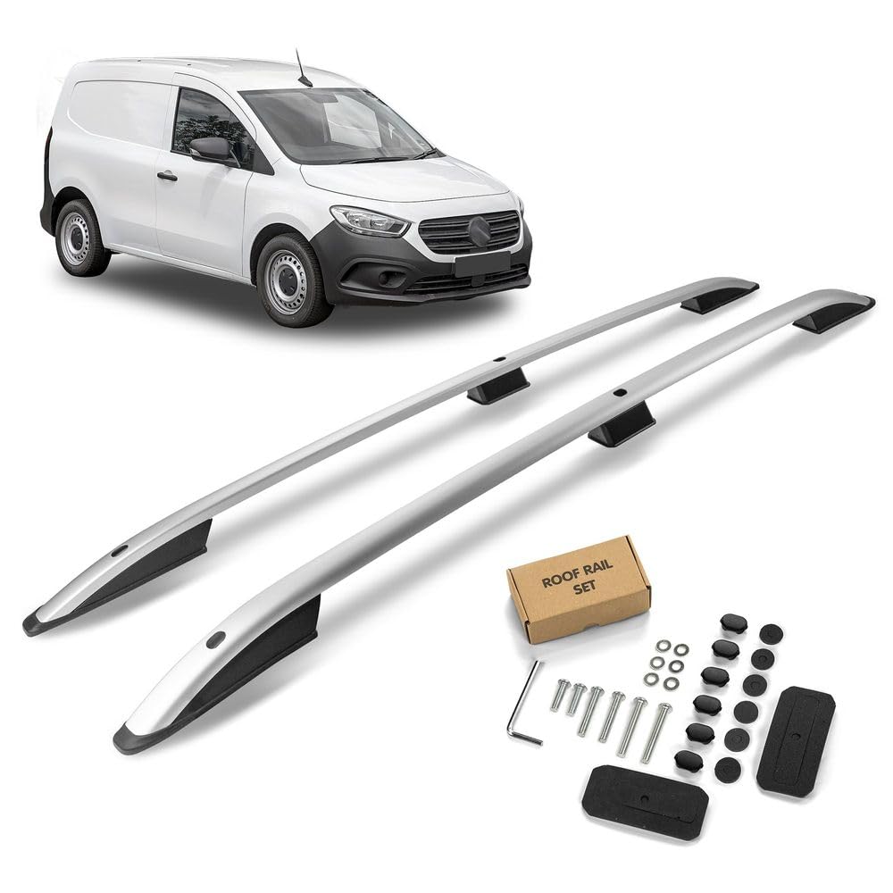 CHROMEMASTER | Barras Portaequipajes, Rieles de Techo Compatible con Citan L1 | Standard CORTO 2021+; Se Utilizan Para el Montaje de Portaequipajes de Techo, Cajas de Techo o Portabicicletas; Aluminio