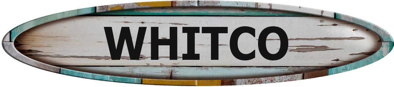 WHITCO Long Oval Shaped Weathered Rustic Painted Wood Look Decal Bumper Sticker for use on Any Smooth Surface