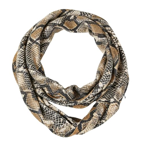Écharpe femme motif serpent et poche zippée, idée cadeau anniversaire