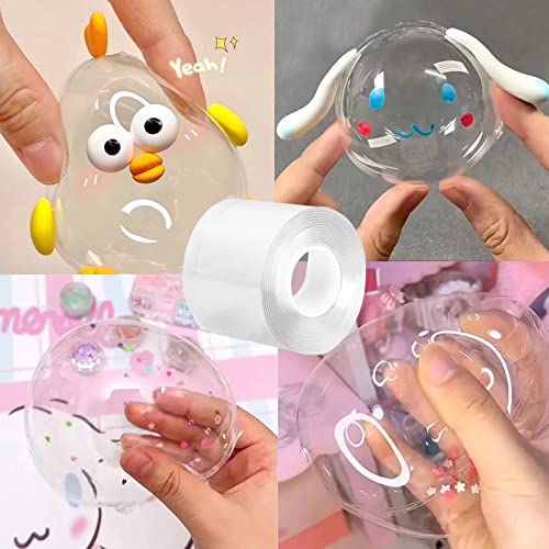 Nano Tape Bubbles Kit, 31Pcs Double Sided Tape Bubbles Balloons, Nano Tape Elastic Bubble Diy Stress Balls Craft Kit, Party Favors, Fidget Toys For Girls, Boys, Kids #TOP3