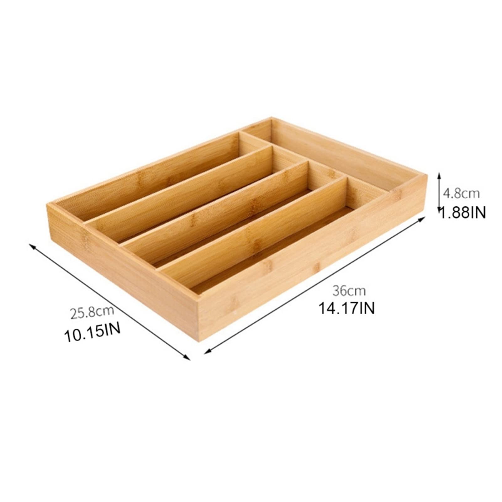 Organizer Küche Schublade Organizer Besteckkasten 5 Fächer Holz Utensilien Halter Messer Löffel Gabeln Organizer für Schrank