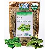 INCAS 100% USDA Organic Kaffir Lime Leaves 0.53 oz DIRECT FROM SOURCE Thailand Non GMO Verified Original Authentic Taste ใบมะกรูดเเห้ง Whole Uncrumpled Leaves Key Ingredient in Thai Cuisine