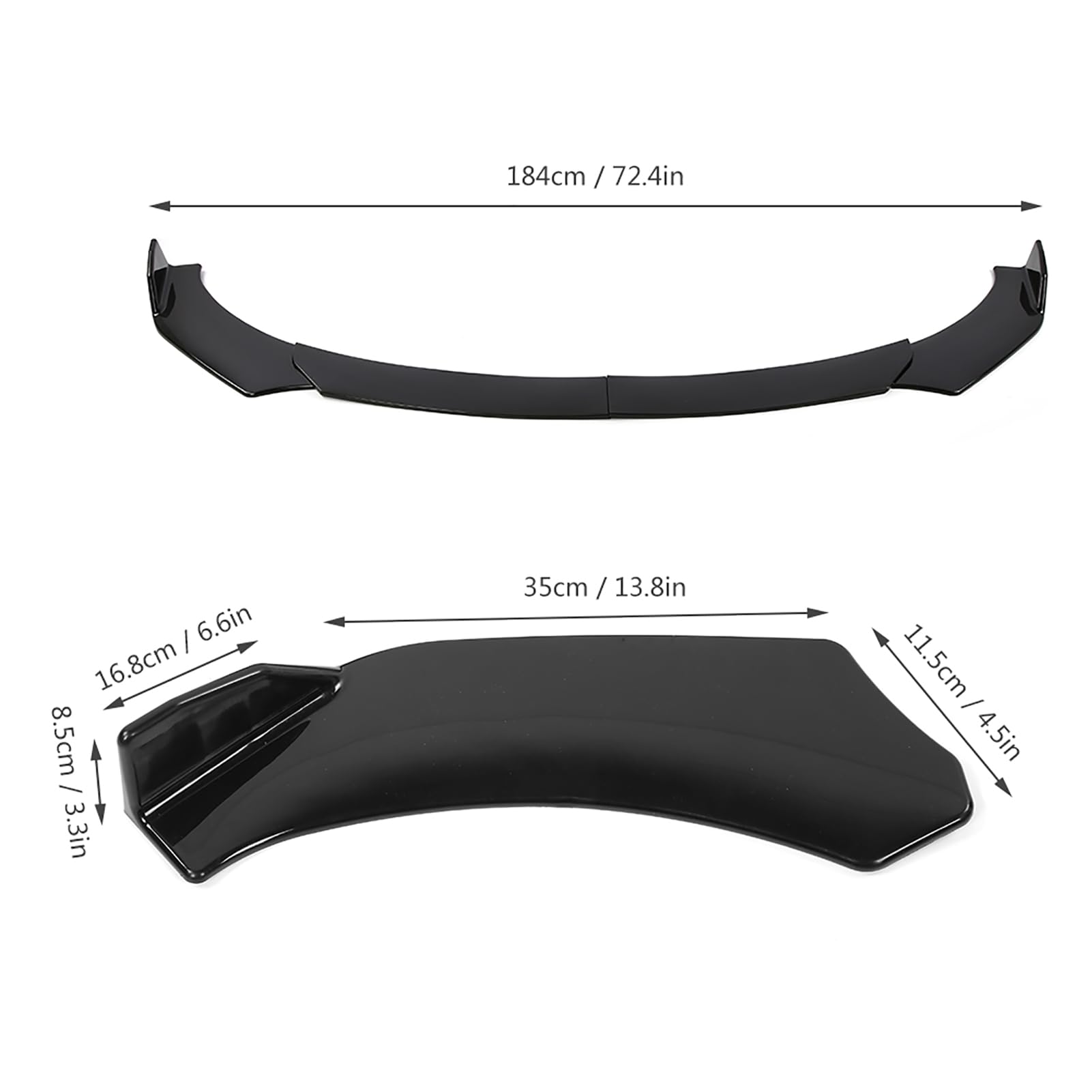 4 Stück Auto-Frontstoßstangen-Lippensplitter, Karosserie-Schaufeln, Schutz, universelles Auto-modifiziertes Zubehör
