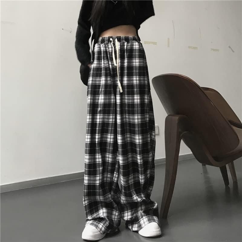 Casual Plaid Pants Y2K Goth Alt Baggy Pants Fairy Grunge Alternative Clothing Drawstring Fairycore Streetwear - Image 4