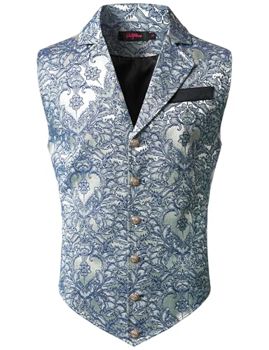 Image of VATPAVE Mens Victorian Suit Vest Steampunk Gothic Waistcoat