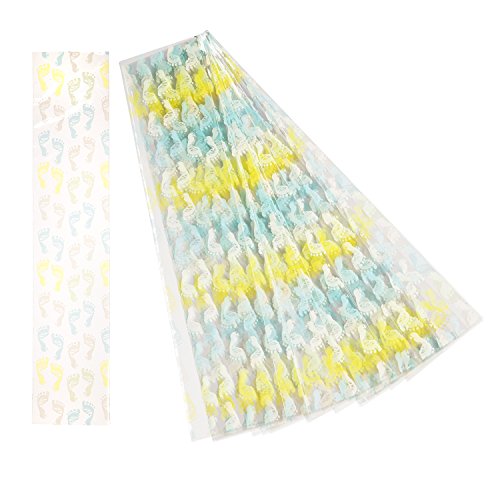 Darice, 20 Piece, Pretzel Rod Pastel Treat Bag with Baby Feet Design