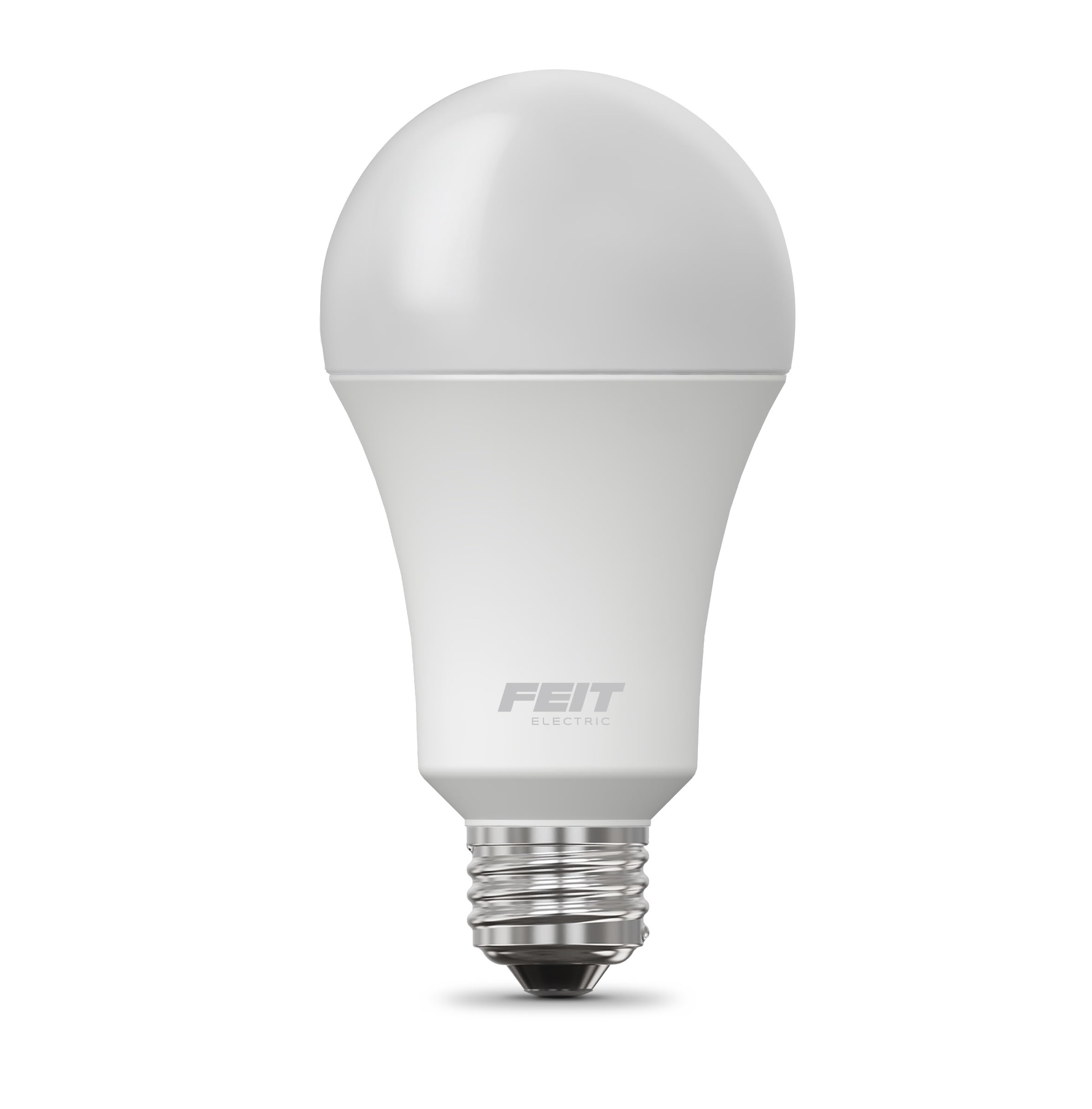 A19 100W Equivalent LED Light Bulbs, Dimmable, 5000k Daylight, 1600 Lumens, 22 Year Lifetime, E26 Base, CRI 90, UL Listed, Damp Rated, 2 Pack, OM100DM/950CA/2