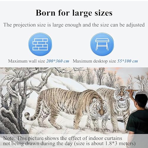 Proiettore artistico intelligente per disegno, misura e angolazione regolabili, compatibile con più dispositivi, ideale per artisti e principianti