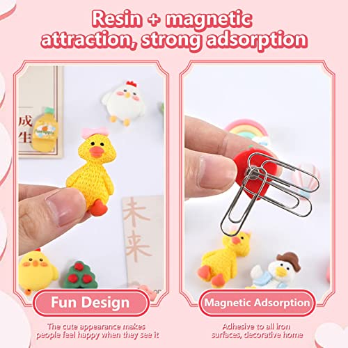 Ímãs de geladeira de resina, adesivos magnéticos bonitos da resina de 9 partes, Ímãs 3D fofos para g