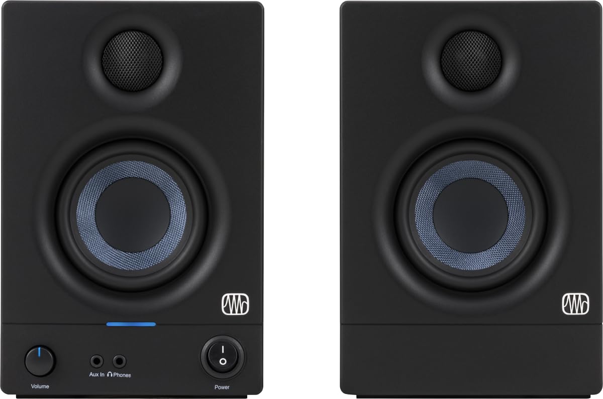 PreSonus Eris E3.5, Enceintes de Monitoring Studio, Paire, 3.5 ", 2 Voies, Multimédia Haute Définition