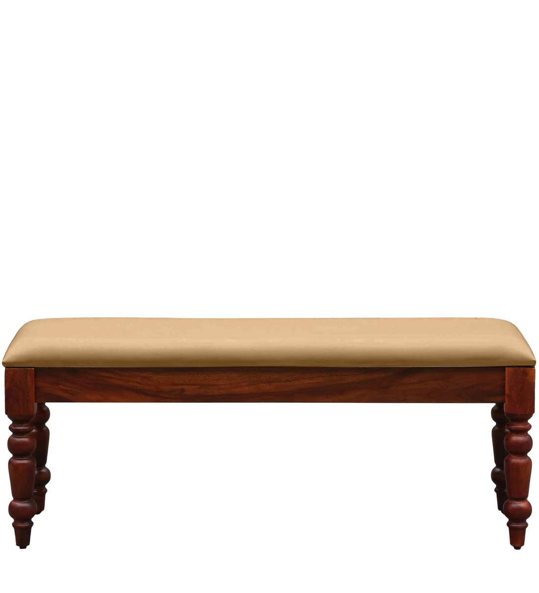 Solid Sheesham Wooden Bench for Living Room | Wood 3 Seater Bench for Sitting | Home Dining Room Furniture | Balcony Garden and Outdoor | Bliss Honey Brown