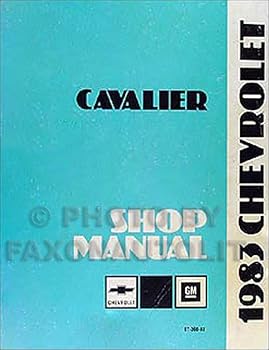 Paperback 1983 Chevy Cavalier Repair Shop Manual Original Book