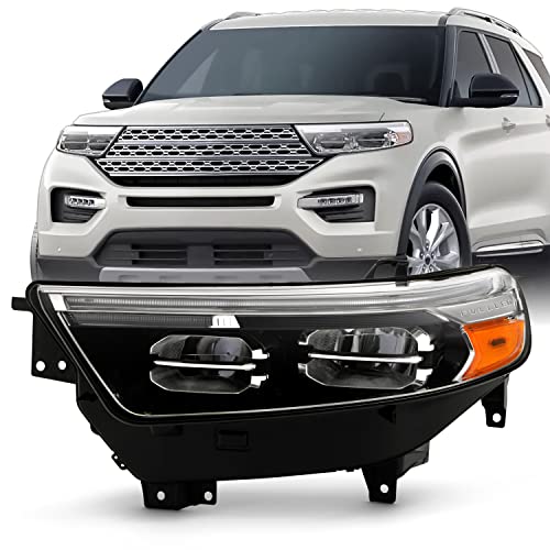 AKKON - Fit 2020 2021 2022 Ford Explorer XLT/Limited non-Adaptive Full LED w/DRL Headlight OE Style Left Driver Side