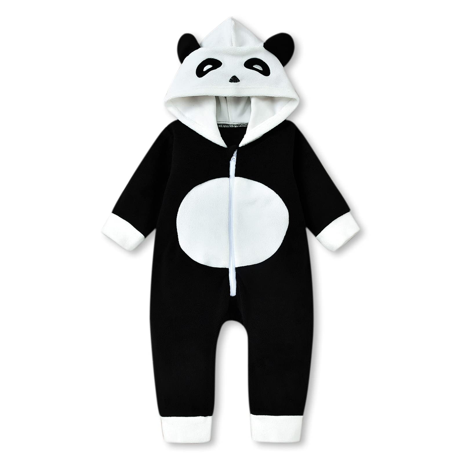 HINTINABaby Girls 3D Unicorn Angel Wings Hooded Zipper Romper Jumpsuit Christmas Outfits Clothes Pink White