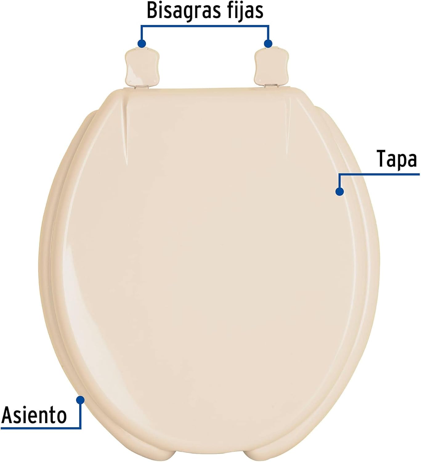Toilet seat, 40 cm, bone