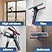 DSV Standard Window Squeegee with 2 Spray Triggers, Window Cleaning Kit with Extendable Pole 23’’- 76.7’’, Rubber Scraper and 3X Microfiber Clothes for 2 Story Houses, Shower, Glass, Mirror