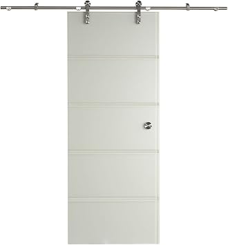 LTL Home Products 8BDGL3696CON Contour Interior Glass Barn Door Kit, 36" x 96", Frosted Glass