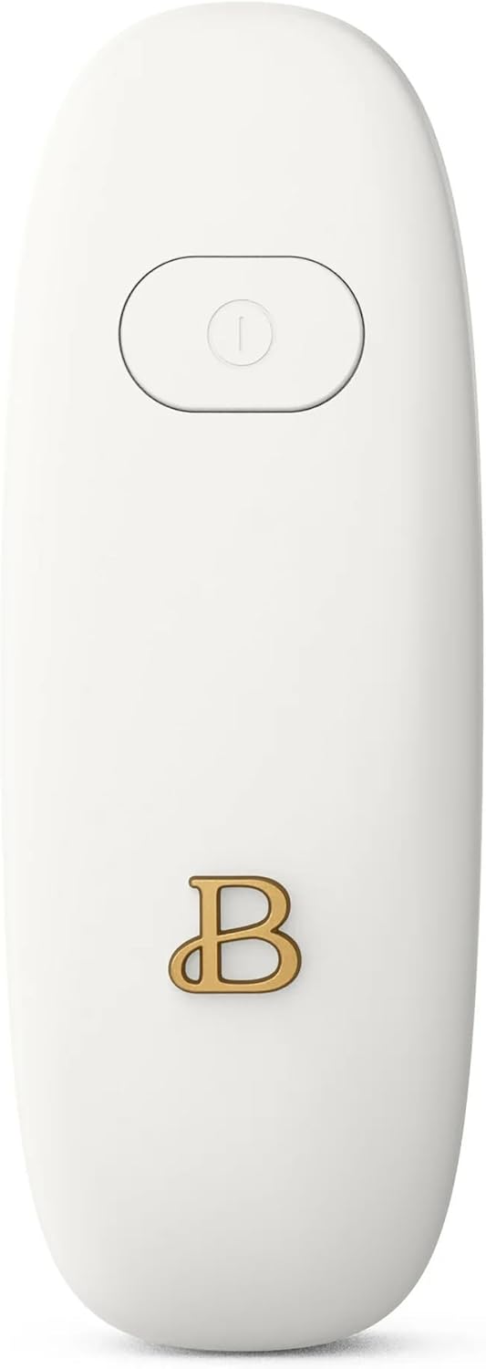 Beautiful by Drew Barrymore Battery Powered Electric Can Opener – Smooth Edge, No Sharp Edges, One-Touch Operation – Kitchen Gadgets, Kitchen Essentials for Seniors, RV Must Haves (White Icing)