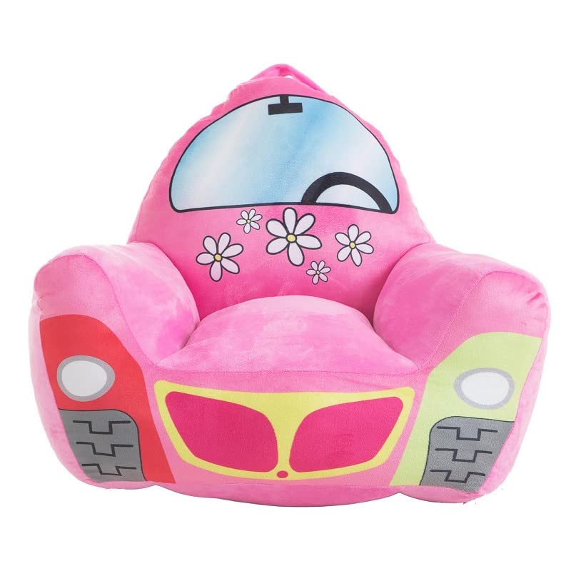 Creaciones Llopis Sillón Infantil para Niños y Niñas (Flores Rosa)
