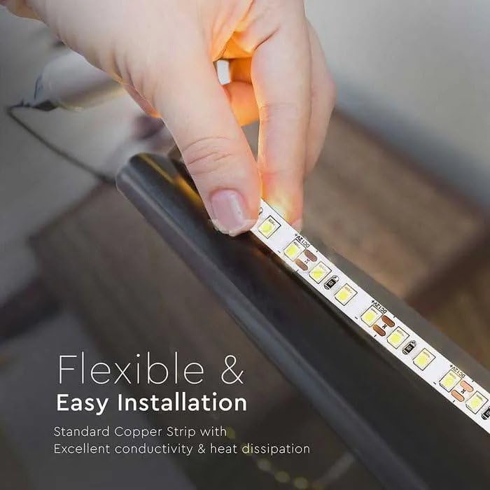 Image of Khodiyar Online Store Self Adhesive 2835 LED Strip Cove Light (120 LED Per Meter) or Profile Light or Flexible Strip with SMPS (Blue-5 Meter).