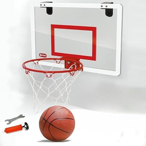 Ghbunuz バスケットボールボード、吊り下げドアおもちゃ、耐久性のあるアクセサリー、セット、屋内フープ、射撃練習、穴あけ不要、壁掛け、ゲーム、練習、ダンクNo.7、ホームオフィス、ストレス解消、大容量、屋内外での使用に最適、マルチシーンでの使用、収納簡