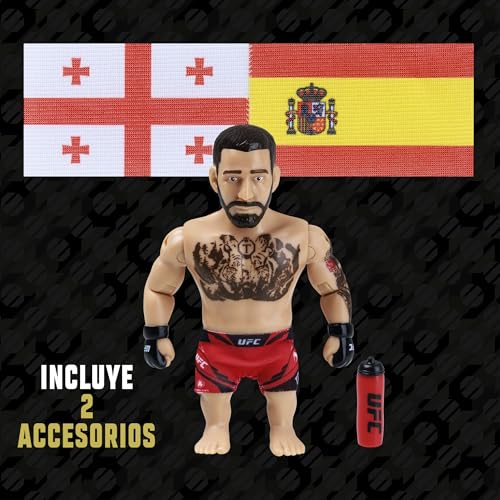 Miniatura 3 de Bizak UFC Leyendas Figura Articulada de Ilia Topuria de 11,5 cm con Accesorios, Colección Oficial MMA, +8 años, (64119016-02)
