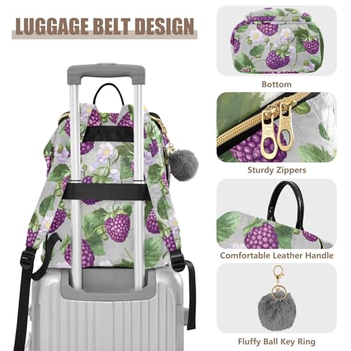 Fresh Dewberry Fruit Purplw Designed Backpack for Women Fashion Lightweight Day Back Women Shoulder Bag for Work Sports Travel bolso viajero para mujer4