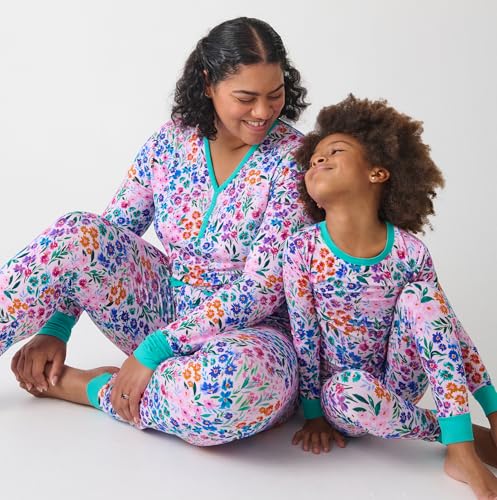 Image of Little Sleepies Womens Pajama Top, Viscose from Bamboo, Henley Button Up Nursing PJs, Family Matching Pajamas for Women Set