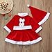 feiXIANG La Ropa de los niños bebé niña Ropa de Navidad Ropa...