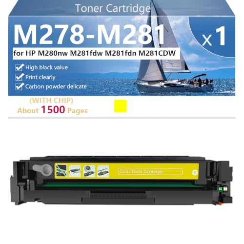Cartouche toner HP M281fdw jaune compatible M278 M281fdn imprimante laser haut rendement