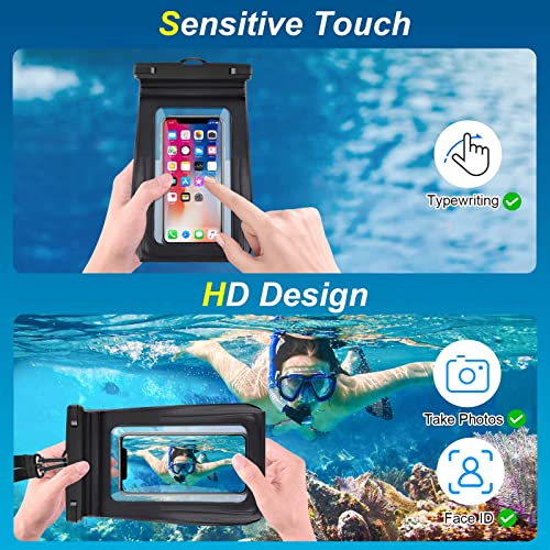 Mr.luyu 2 Pack Waterproof Pouch Floating With Sealing Strip, 9'' Large Cell Phone Dry Protector Case For Iphone 14 13 12 11 Pro Max Plus Samsung Galaxy, Water Proof Bag Holder For Beach Swimming #TOP7