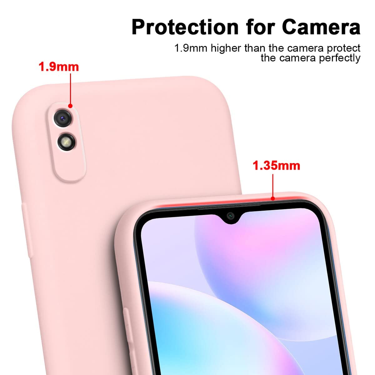 Vauki Handyhülle Mit Band Für Xiaomi Redmi 9C / 9C NFC – Transparent, Stoßfest, Mit 160 Cm Kordel
