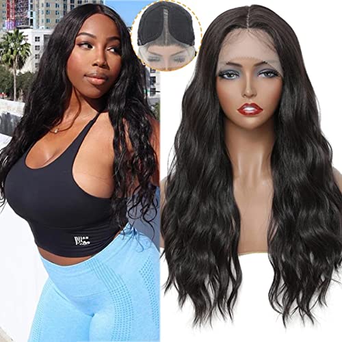 X-Tress Perücke mit Spitzenfront, 26 Zoll, unsichtbar, lange Perücke, für Damen, 13 x 4 x 1 cm, Spitze, Dunkelbraun, Perücke in der Mitte (Dunkelbraun) Cover