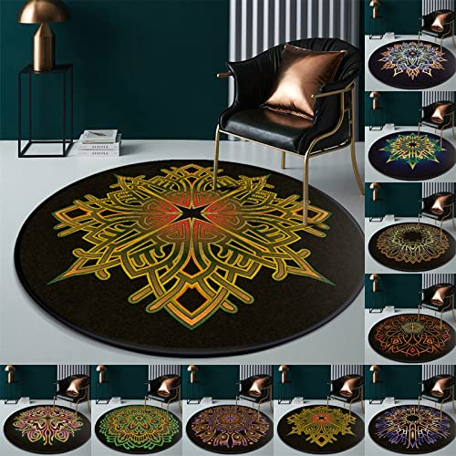 Tapis de chaise de jeu rond pour protéger le plancher en bois - 5