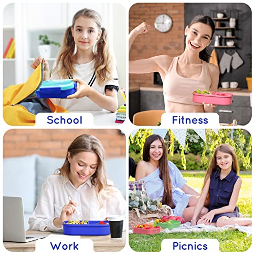 Time4Deals T4D-LUNCHBOX 2-BLUE Kids Bento Lunch Box Leakproof Lunch Box With 4 Compartments Lunch Containers With Tableware Kids Bento School Lunch Boxes thumb #6