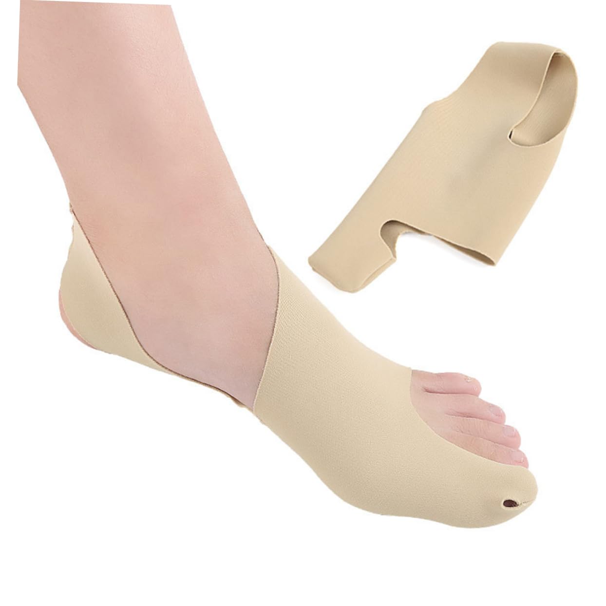 PartyKindom 2Pc Hallux Corrector Socks Breathable Thumb Sleeve for Day Night Use S Unisex Bunion Relief Foot Care