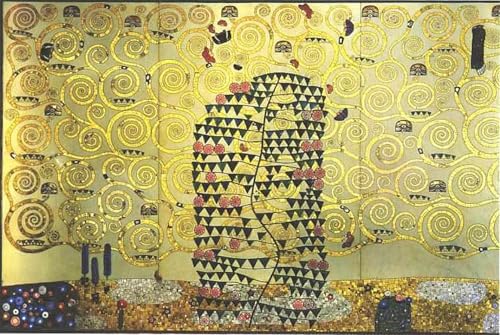 Toile Gustav Klimt frise Stoclet, reproduction d'art aux finitions artistiques