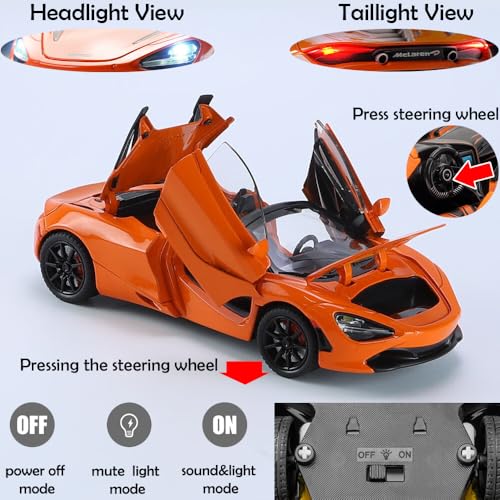 Toy Cars 720s Roadster Modelo 1/24 Naranja miniatura 5