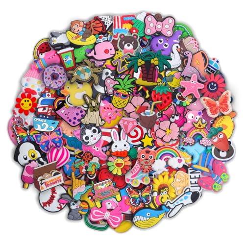 Wenobby 30 PCS Non-Repeat Random Charms, Shoe Decoration Charms for Girls Kids Boys Women