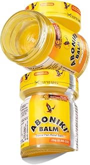 AbonikiPowerful Topical Pain Relief Balm with Natural Ingredients | Powerful Analgesic Soothing Relief for Joints & Muscle Pain, Soreness, Cramps | Long Lasting Full Body Rub (2 Glass Jars)