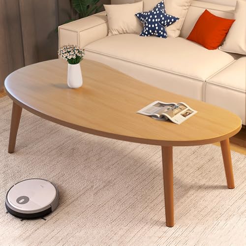 Mid Century Moderner kleiner Couchtisch für Wohnzimmer, Gelb, Sofa, Beistelltisch, Cocktailtisch für kleinen Raum, 120 x 55 x 42 cm