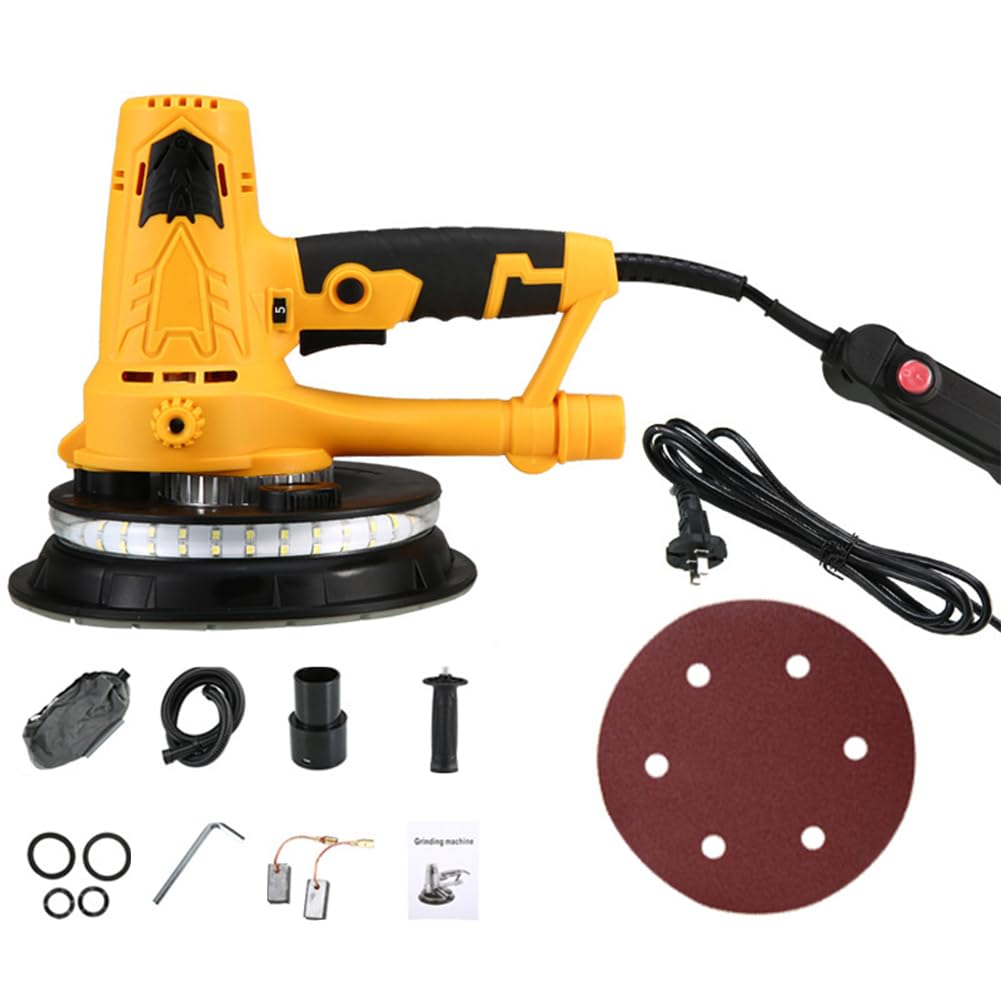 Ponceuse électrique pour cloisons sèches 1250W rectifieuse portable jaune