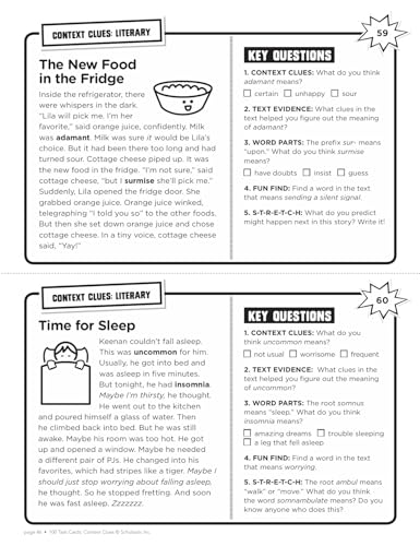 100 Task Cards: Context Clues: Reproducible Mini-Passages With Key Questions to Boost Reading Comprehension Skills - Image 5